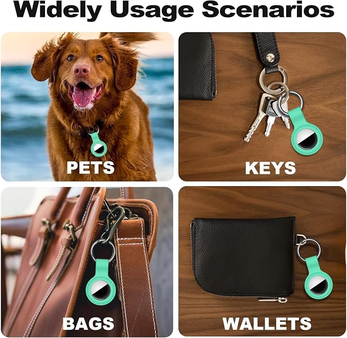 Linsaner Case for AirTag 2nd Gen & 1st Gen, Silicone Holder Keychain Key Ring - Image 6