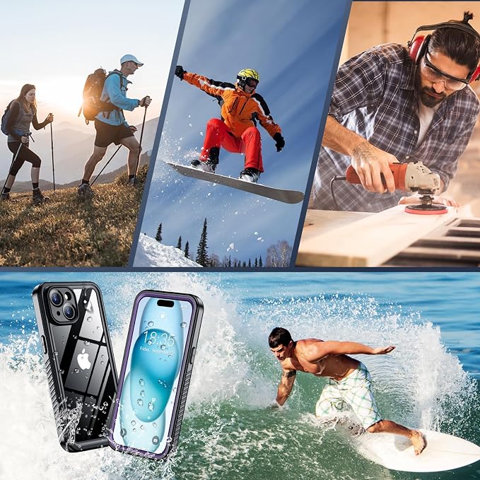 SPIDERCASE for iPhone 15 Case Waterproof, Built-in Lens & Screen Protector - Image 7
