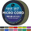 TECEUM Micro Paracord – 1.18 mm X 125 ft – Micro Utility Cord – Thin Braided by TECEUM