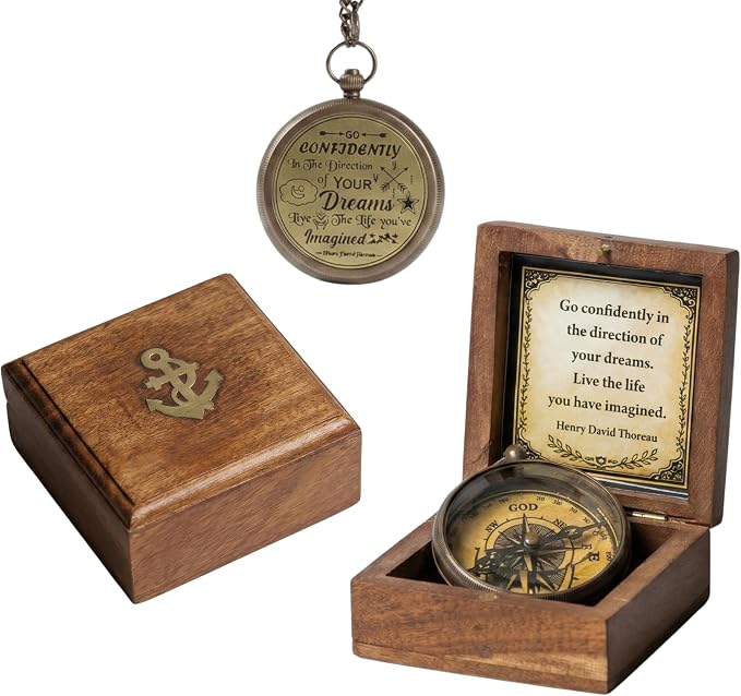 Handmade Brass Antique Compass - Image 5