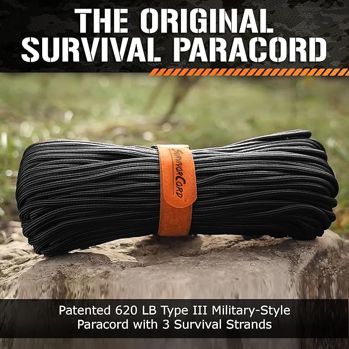 Titan Survival Patented Paracord 550-25ft, 500ft & Color Options - 620LB - Image 2