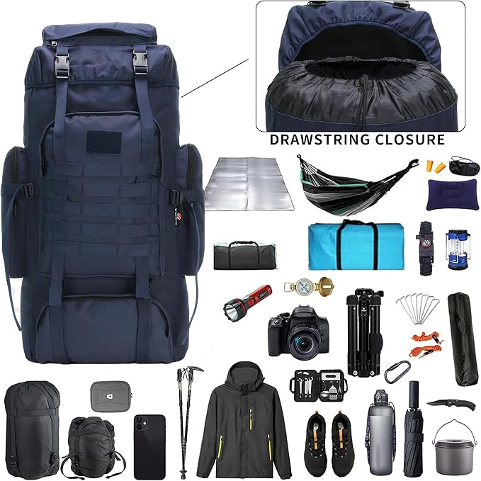 Hiking Backpack for Men 70L/100L Camping Backpack Military Rucksack Molle 3 - Image 4