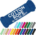 TECEUM Cotton Rope 3/16” – 100 FT – Strong All-Purpose Braided Rope – Natural by TECEUM