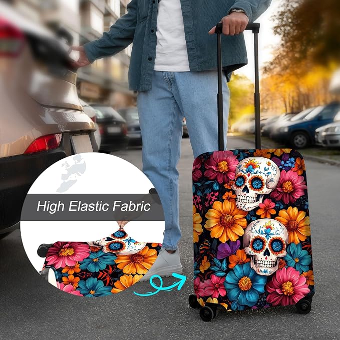 Luggage Cover Protector for 22-24 Inch Suitcases, TSA Approved Elastic Travel - Image 4