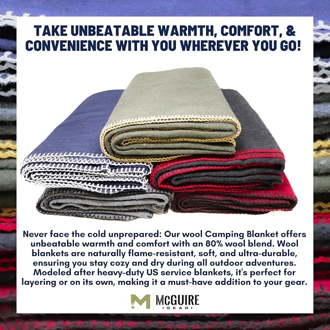 M MCGUIRE GEAR Heavy Duty Wool Blanket, and First Aid Use – Mil-Spec, Fire - Image 5