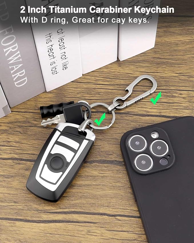PJYTAC Key Chain Clip Titanium Carabiner Keychain Quick Release Carabiner - Image 2