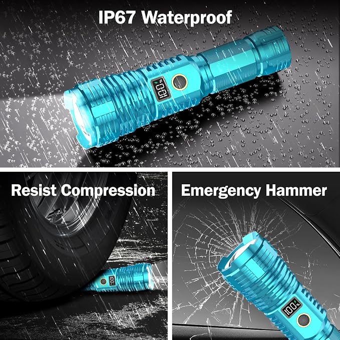 Flashlights High Lumens Rechargeable, 000LM LED Super Bright Flash Light - Image 7