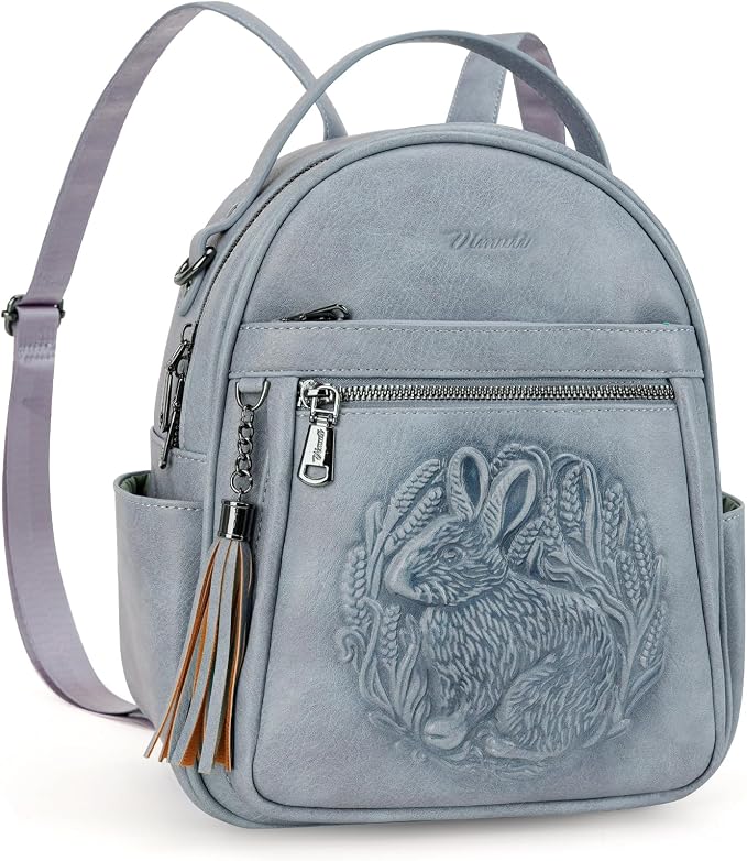 Mini Backpack Purse for Women, Embossed Leather Small Backpack Fashion Travel by BestSeller