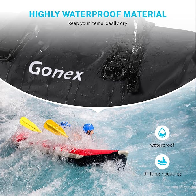 Gonex 40L 60L 80L Extra Large Waterproof Duffle Travel Dry Duffel Bag Heavy - Image 2