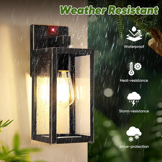 Upgraded Motion Sensor Outdoor Wall Light, 13” Dusk to Dawn Porch Light Outdoor - Image 5