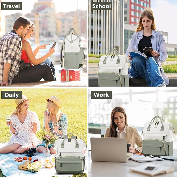 Focdod Laptop Backpack for Women Work Bag - Image 6