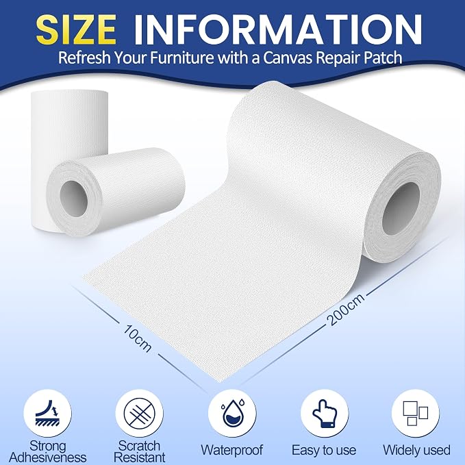 Self-Adhesive Canvas Repair Tape, Fabric Patch Repairs Kit - Image 2