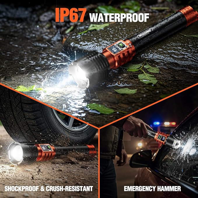 Wdtpro Rechargeable LED Flashlights High Lumens, Super Bright 90, 000LM - Image 8
