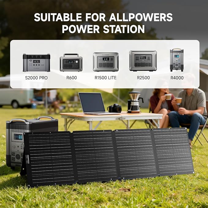 ALLPOWERS 200 Watt Portable Solar Panel SE200, 25% High Efficiency Foldable - Image 3