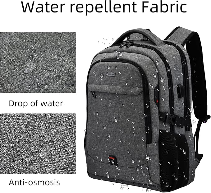 DUSLANG 17 Inch Travel Laptop Backpack Water Resistant College Backpack - Image 4