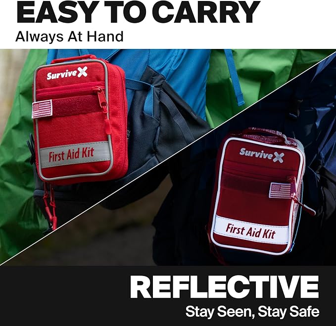 SurviveX Small First Aid Kit for Car, Travel & Home - Image 8