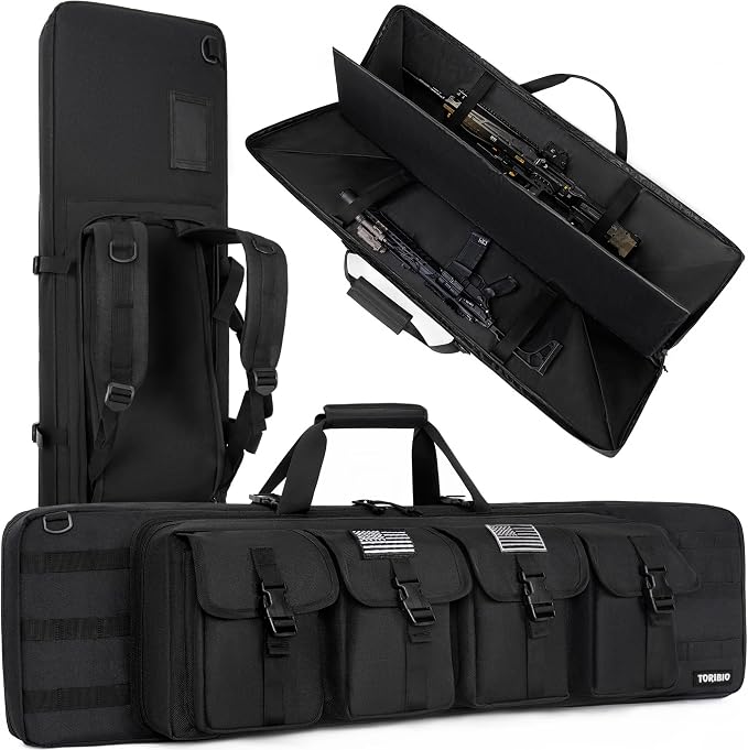 TORIBIO Double Rifle Case Soft Bag 32" 34" 36" 42" 46" 48'' 51“ 55” Gun Case by TORIBIO