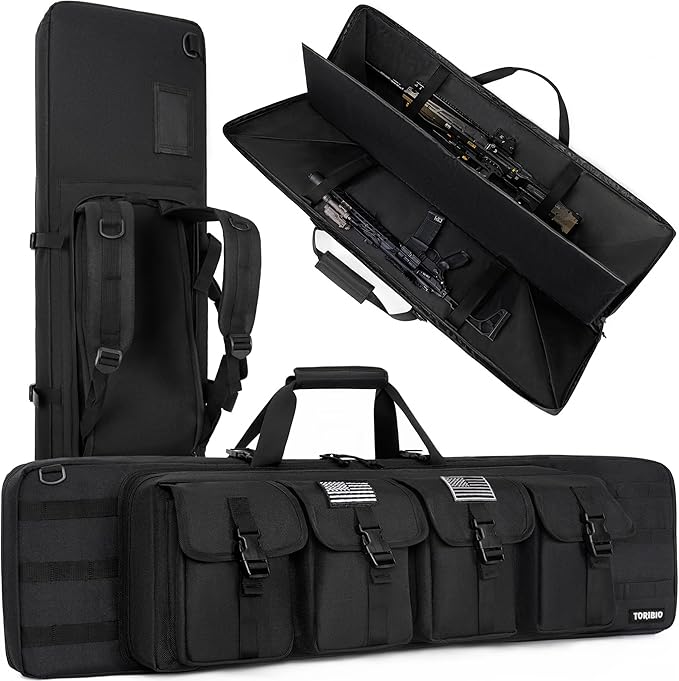 TORIBIO Double Rifle Case Soft Bag 32" 34" 36" 42" 46" 48'' 51“ 55” Gun Case by TORIBIO