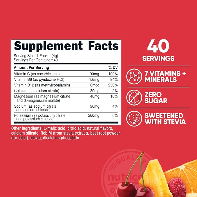 Nutricost Electrolytes Complex, Fruit Punch Flavored, 40 Stickpacks - Image 2
