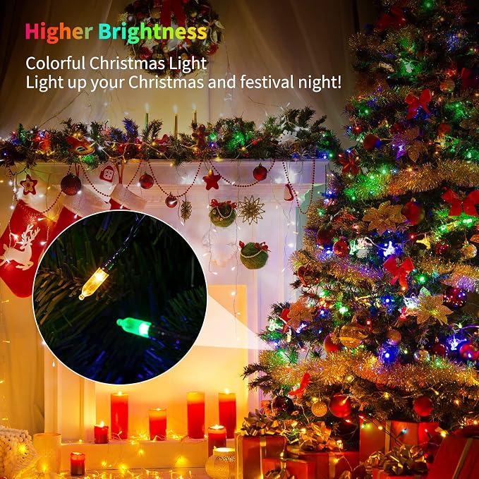 Brightown Christmas Lights 4 Pack 50 LEDs Battery Powered String Lights - Image 2