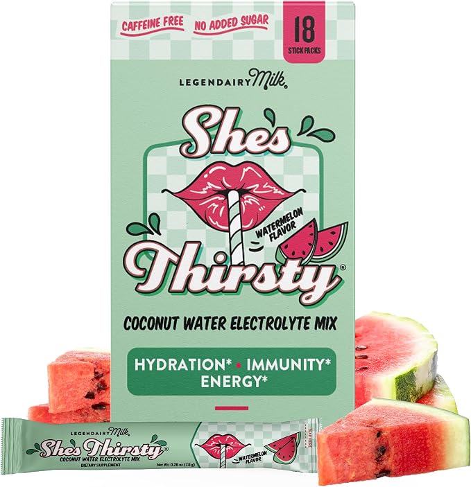 Legendairy Milk She's Thirsty Watermelon, No Sugar Added Electrolytes Powder by LegendairyMilk