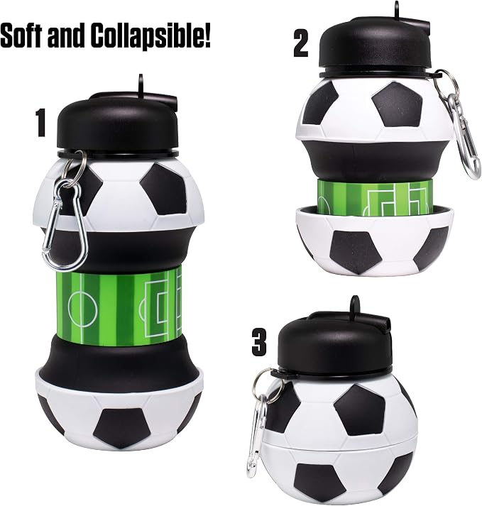 Maccabi Art Collapsible Silicone Soccer Ball Water Bottle - Image 4