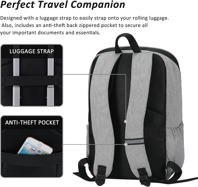 MAXTOP Deep Storage Laptop Backpack Business Anti-theft Backpacks College - Image 3