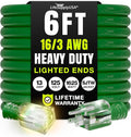 6ft Outdoor/Indoor Extension Cord 16/3 Gauge Heavy Duty 3 Prong SJTW, Waterproof by LifeSupplyUSA