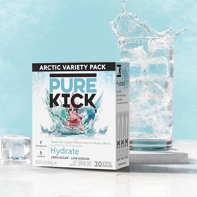 Pure Kick Arctic Variety pack Singles to Go Powdered Drink Mix, Arctic Wave - Image 3