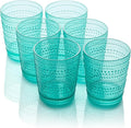 Santa Fe Teal Set of 6 Premium Acrylic DOF Glasses 16 oz – Unbreakable Drinkware by CERTIFIEDINTERNATIONAL