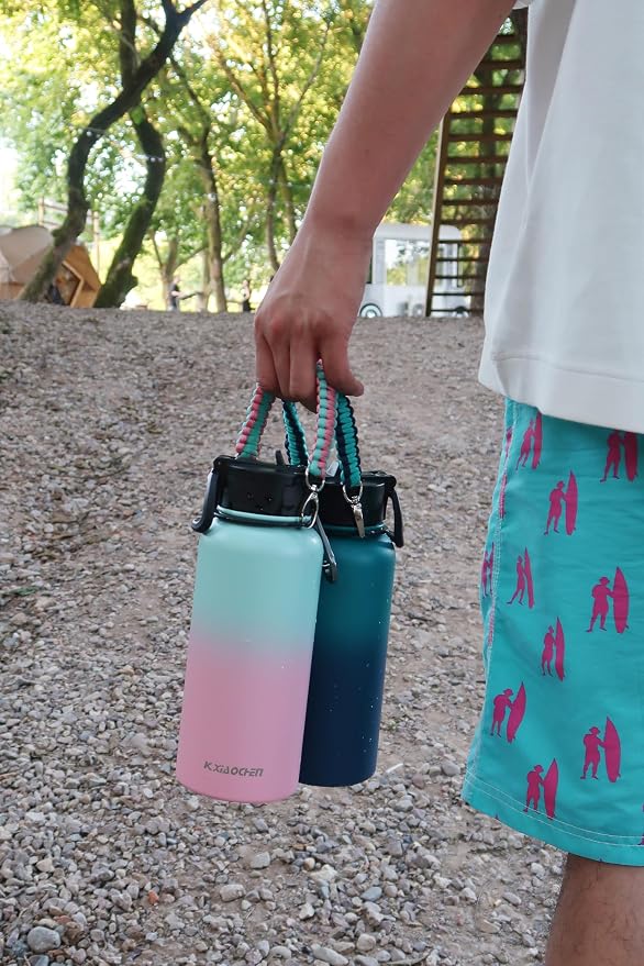 KXIAOCHEN Insulated Water Bottle, Stainless Steel Water Bottle, 2 Lids - Image 8