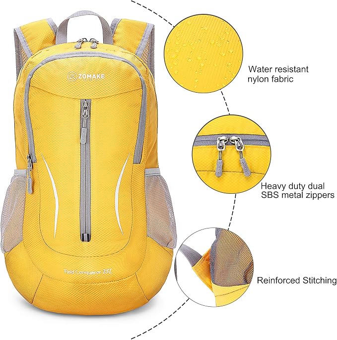 ZOMAKE Ultra Lightweight Packable Backpack 25L, Foldable Hiking Backpacks Water - Image 5