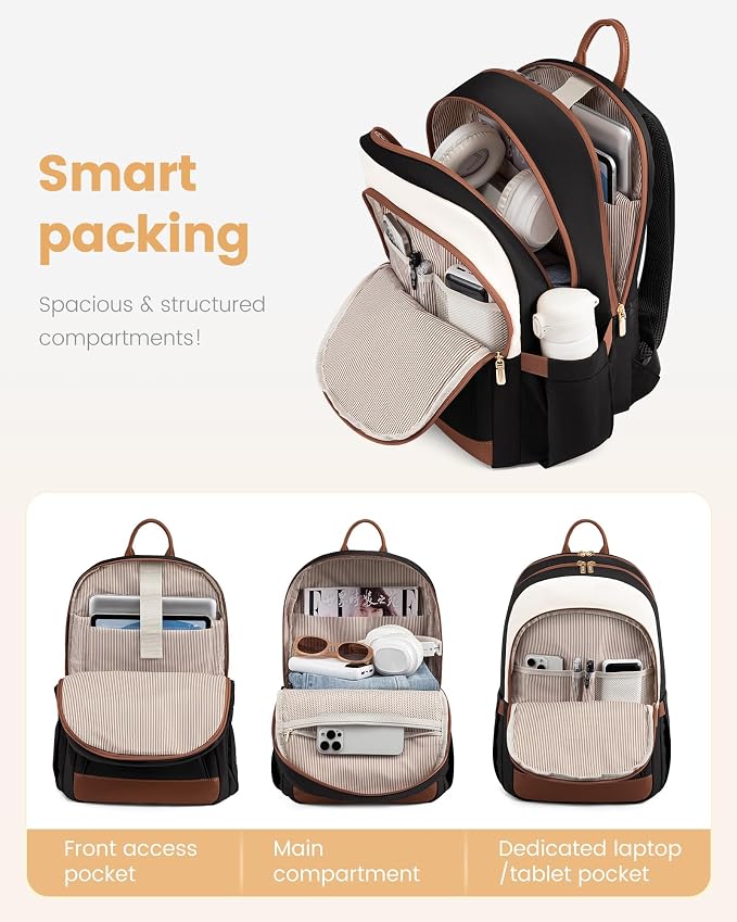 LOVEVOOK Backpack for Women, 15.6 Inch Laptop Backpacks for Work College Travel - Image 3
