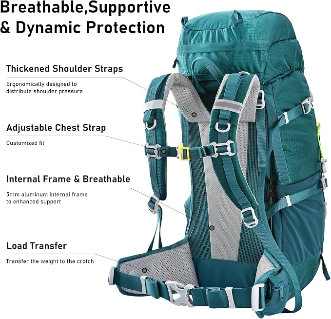 N NEVO RHINO 40L Internal Frame Hiking Backpack - Image 3
