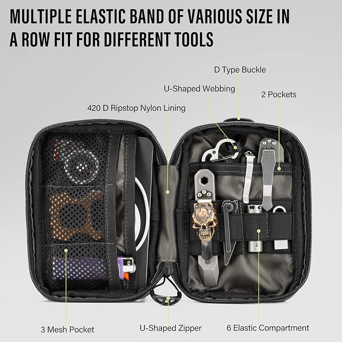 TACTICAL GEEK Block E2.0 EDC Compact Waist Pocket Pouch, Nylon Daily Utility - Image 2