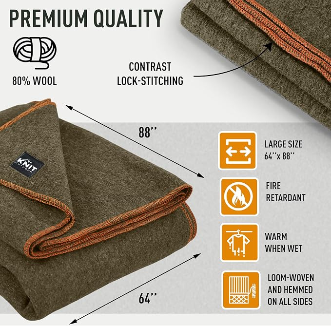 Large Military Wool Blanket - Image 6