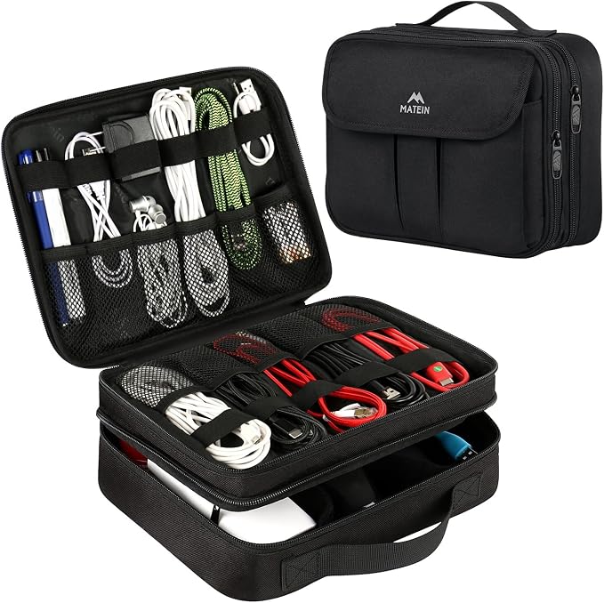 MATEIN Electronics Organizer, Waterproof Travel Electronic Case, Portable by MATEIN