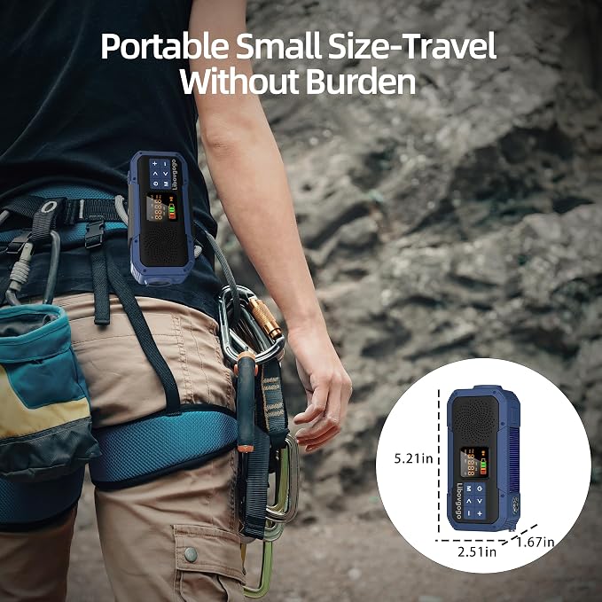 Emergency Weather Radio with IPX5 Waterproof Portable Bluetooth Speaker - Image 3