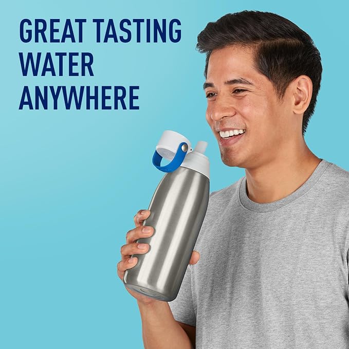 Brita Stainless Steel Premium Filtering Water Bottle, Replaces 300 Plastic - Image 4