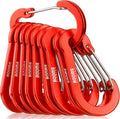 Booms Fishing CC5 Multi-Use Carabiner Clips, 10 Pack 2.7" Small Caribeener Clips by BoomsFishing