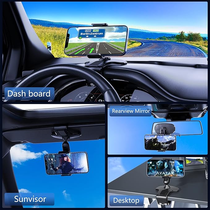 360 Degree Rotation Dashboard Cell Phone Holder - Image 6