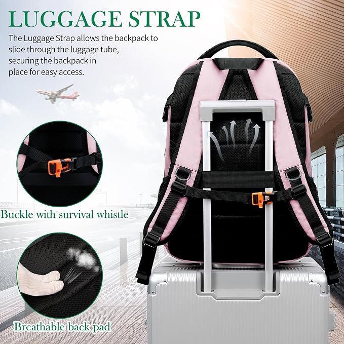 FENGDONG Large Laptop Backpack 17.3 inch Waterproof Travel College Backpack - Image 6