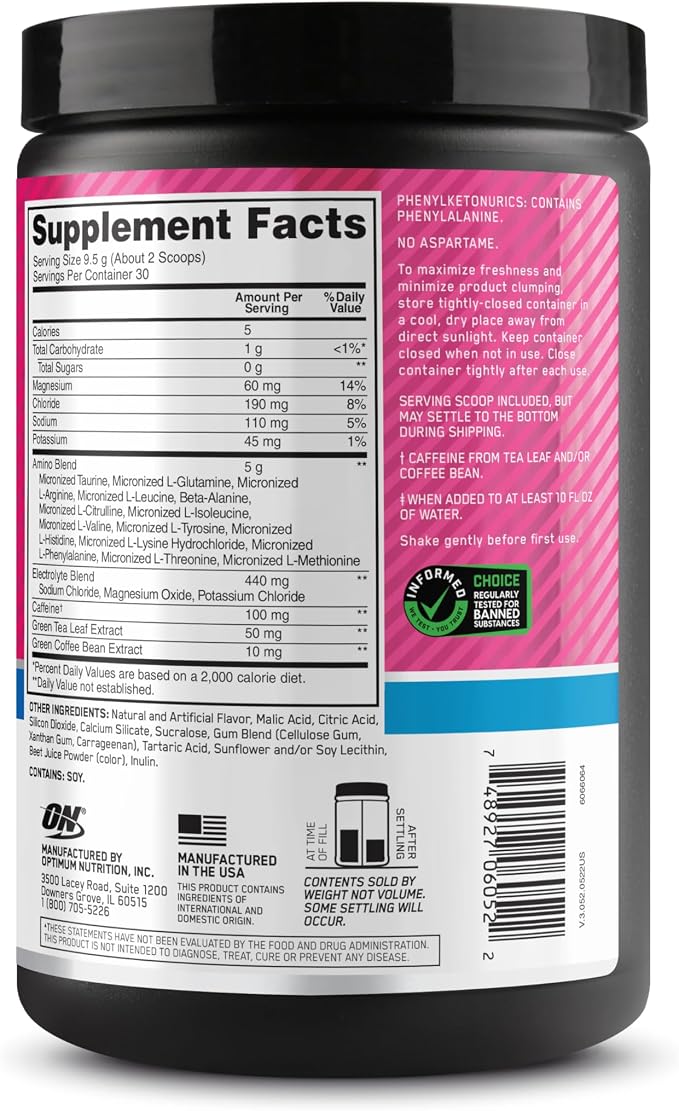 Optimum Nutrition Amino Energy Powder Plus Focus, - Image 15