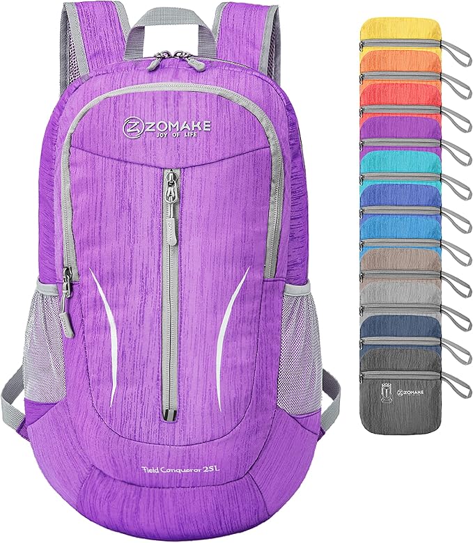 ZOMAKE 25L Ultra Lightweight Packable Backpack, Foldable Hiking Backpacks Water by ZOMAKE