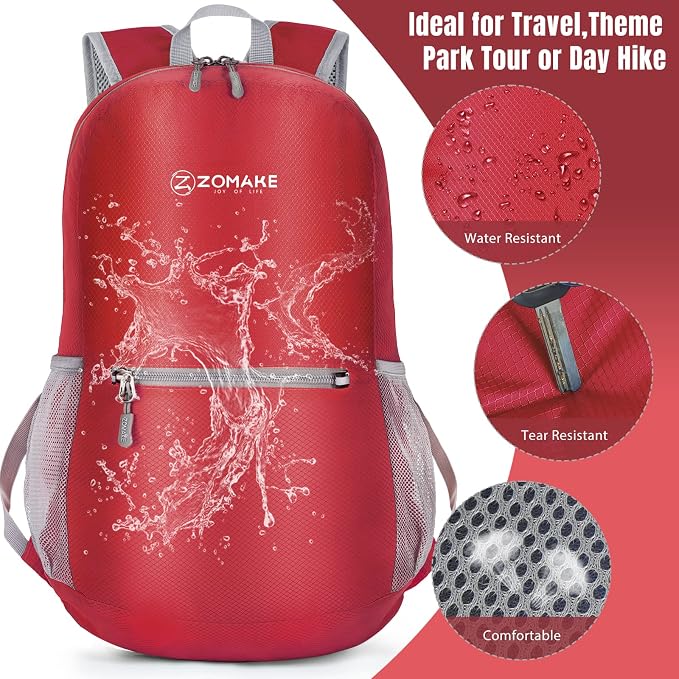 ZOMAKE Ultra Lightweight Hiking Backpack 20L, Packable Small Backpacks Water - Image 4