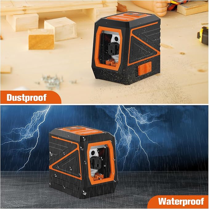 Laser Level with Tripod, 100 feet Green Cross Line Self Rotary Leveling Laser - Image 3