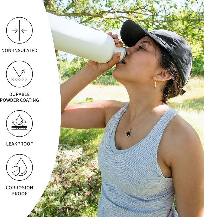 Bambaw 500 ml Stainless Steel Water Bottle, Non-Insulated Sports Stainless - Image 3
