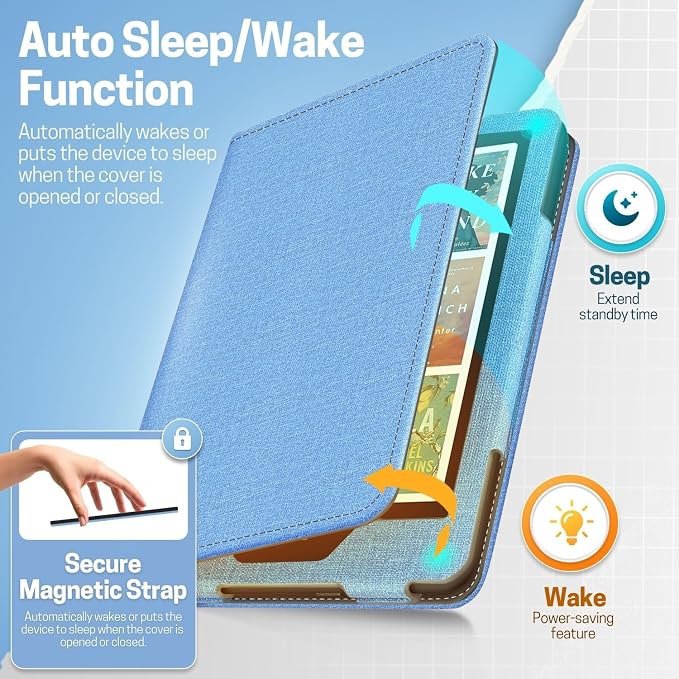 TNP Stand Case with Strap for Kindle Paperwhite 12th Gen 2024 / Kindle - Image 4