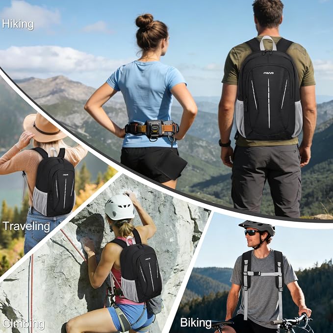 MOSISO Lightweight Packable Backpack 20L, Foldable Hiking Backpack Men Women - Image 6