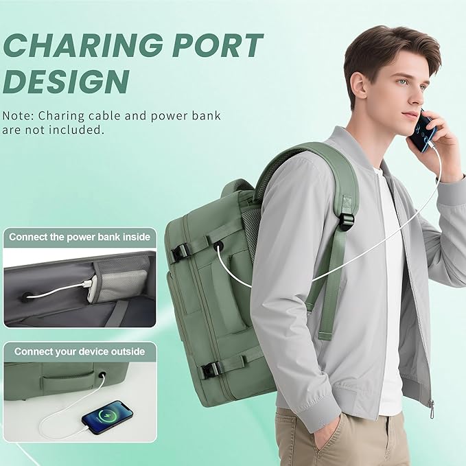 Sinaliy Travel Backpack, Carry on Flight Approved Backpack - Image 3